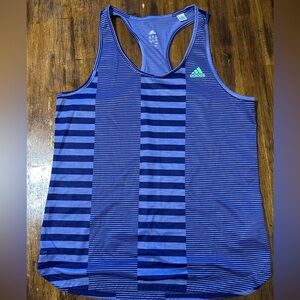 Adidas Purple Striped Tank Top